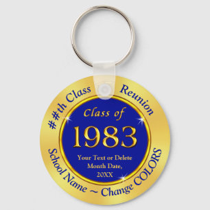 Class of 1983, Blue and Gold Party Favours,  Keychain