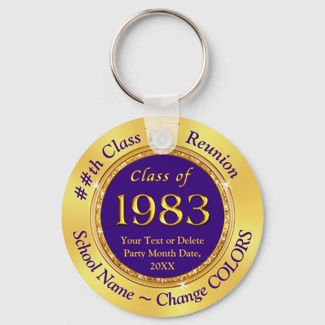 Class of 1983, Souvenirs Cheap, Purple and Gold Keychain (Front)