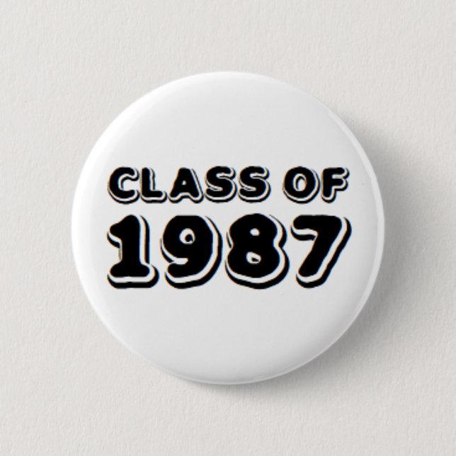 class of 1987 2 inch round button (Front)