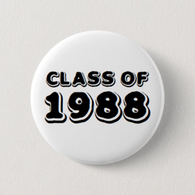 class of 1988 2 inch round button (Front)