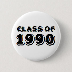 class of 1990 2 inch round button