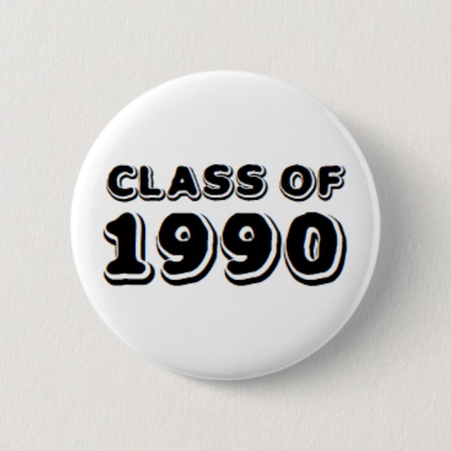 class of 1990 2 inch round button (Front)