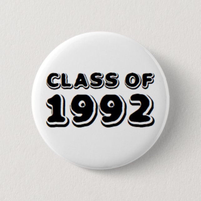 class of 1992 2 inch round button (Front)