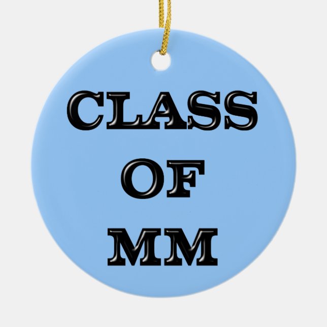 Class of 2000 ceramic ornament (Front)