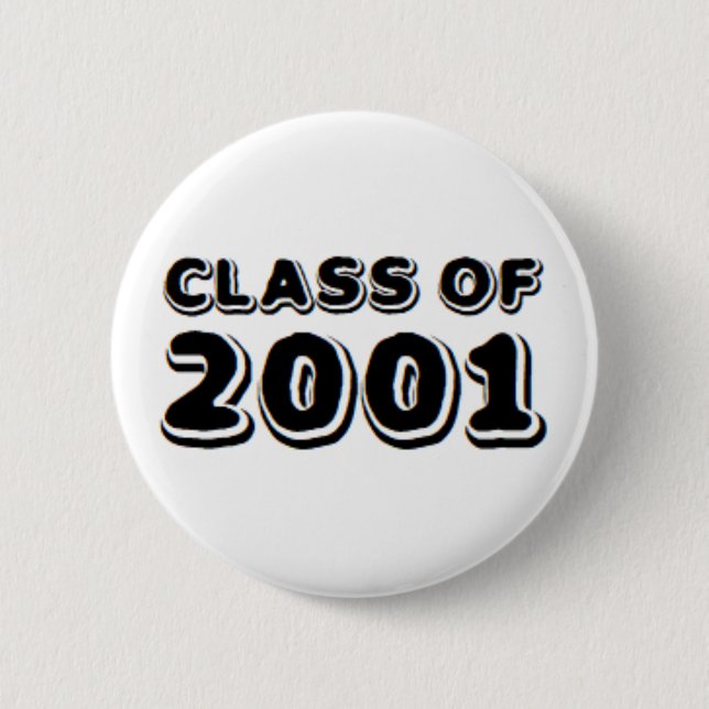 class of 2001 2 inch round button (Front)