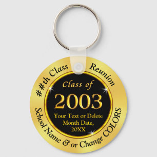Class of 2002 Class Reunion Keychains, Personalize Keychain
