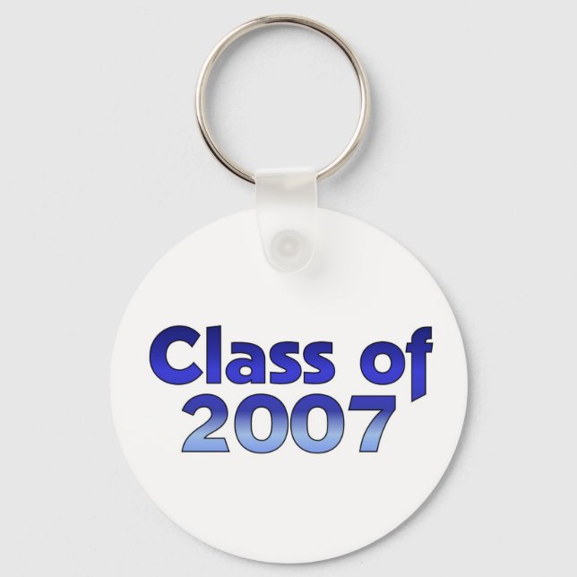 Class of 2007 Blue & White Keychain (Front)