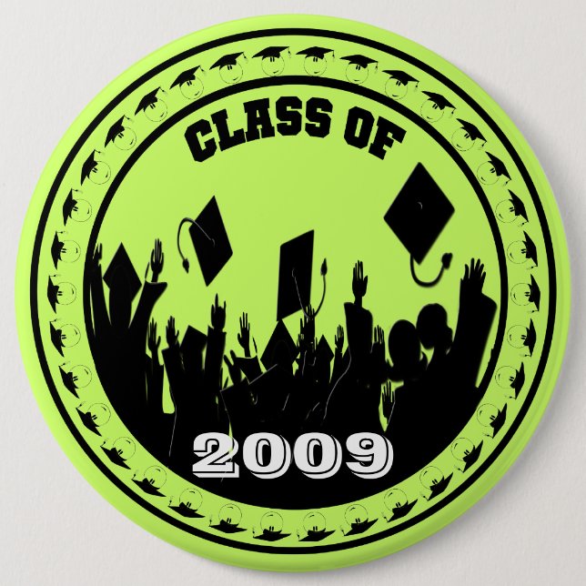 Class of 2009/2010 Choose Your School Colours 6 Inch Round Button (Front)