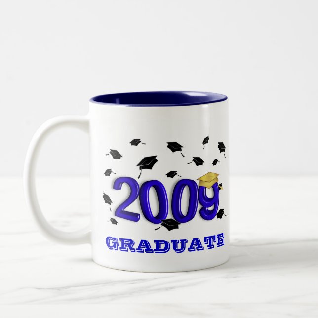 Class of 2009 Graduation Celebration Two-Tone Coffee Mug (Left)