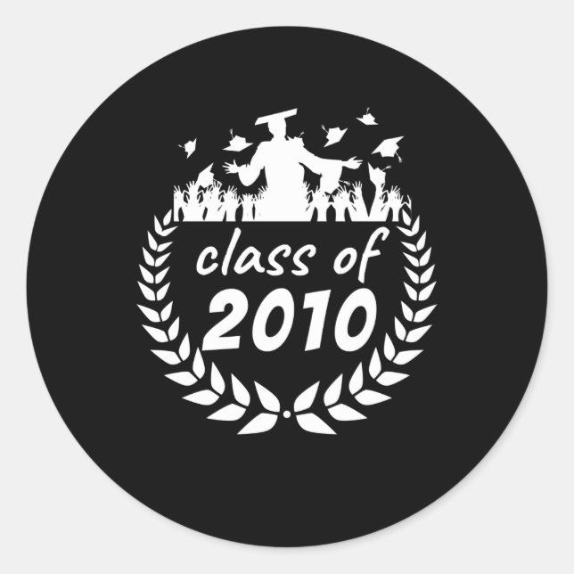 class of 2010 graduation or reunion design by classic round sticker (Front)