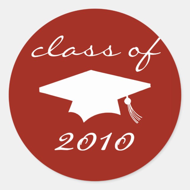 Class Of 2010 Label (Maroon Graduation Cap) (Front)