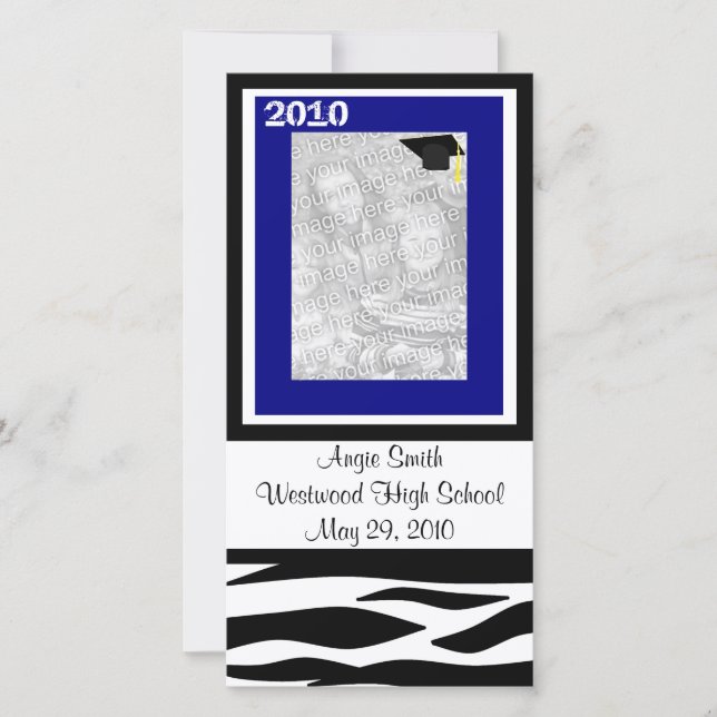 Class of 2010 Zebra Photo Card (Front)