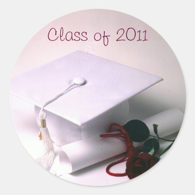 Class of 2011 classic round sticker (Front)