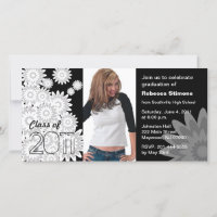 Class of 2011 Photo Card White Flower