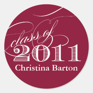 Class of 2011 Sticker- Customize it! Classic Round Sticker