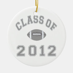 Class Of 2012 Football - Grey 2 Ceramic Ornament