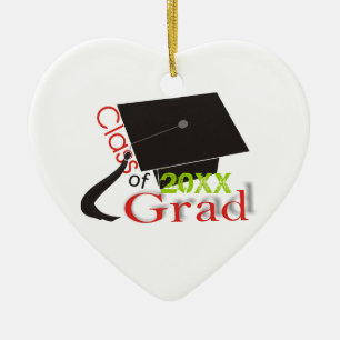 Class of 2012 Grad Graduation cap custom ornaments