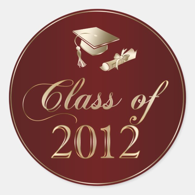 Class of 2012 Graduation Cap & Diploma Seals (Front)
