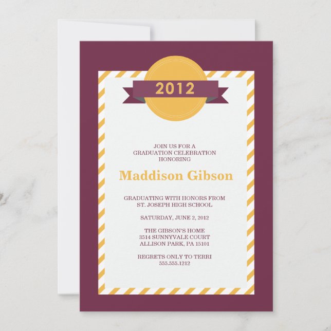 Class of 2012 - Graduation Celebration Invitation (Front)