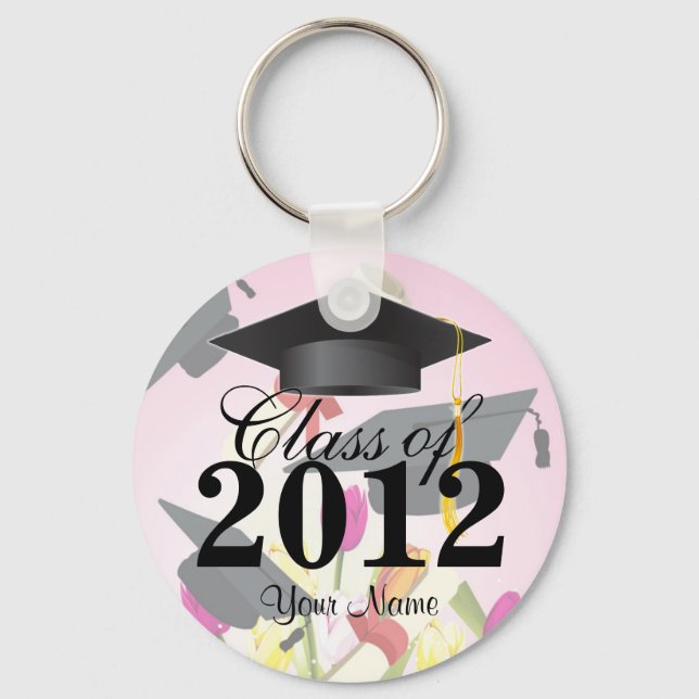 Class of 2012 Graduation Key-Chain Pink Keychain (Front)