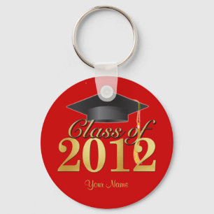 Class of 2012 Graduation Key-Chain (red & gold) Keychain