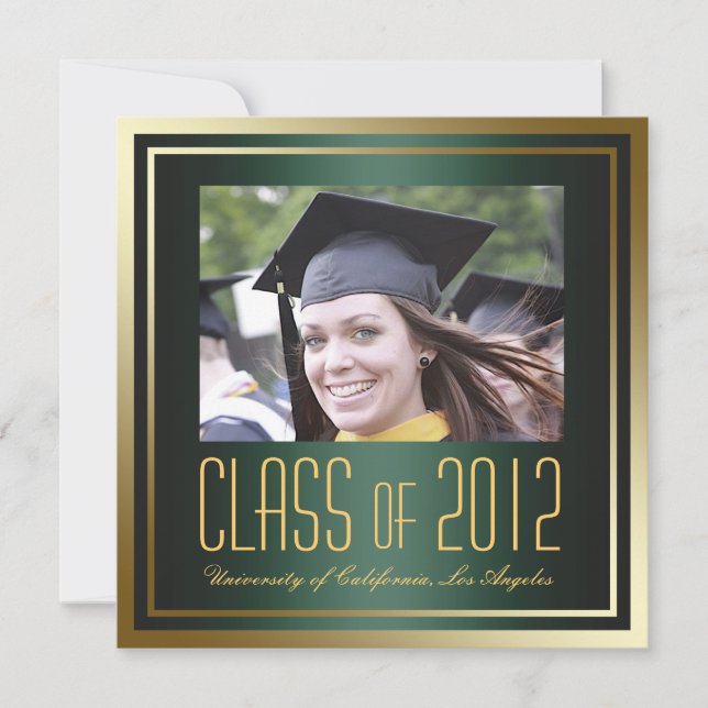 Class of 2012, Green and Gold Graduation Invite (Front)