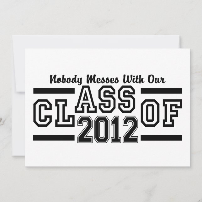 CLASS OF 2012 invitation, customize Invitation (Front)