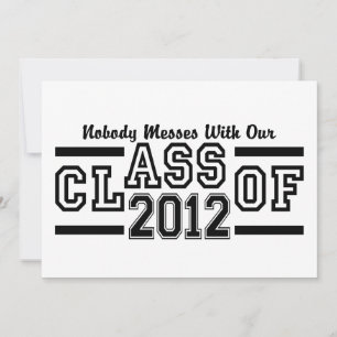 CLASS OF 2012 invitation, customize Invitation