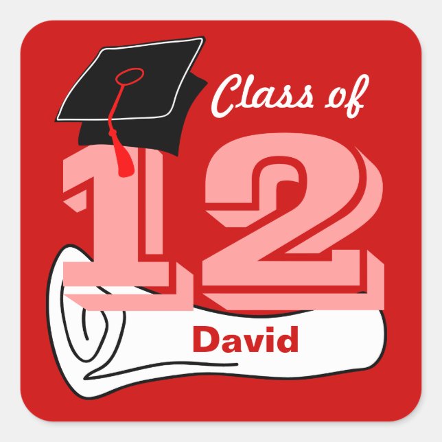 Class of 2012 Sticker Cap Diploma 5 (Front)