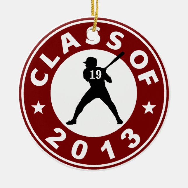 Class Of 2013 Baseball Ceramic Ornament (Front)
