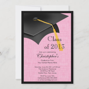 Class of 2013 Black Grad Cap Graduation Party Invitation