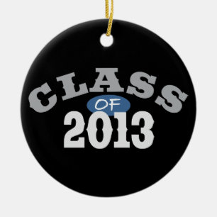 Class Of 2013 Blue Ceramic Ornament