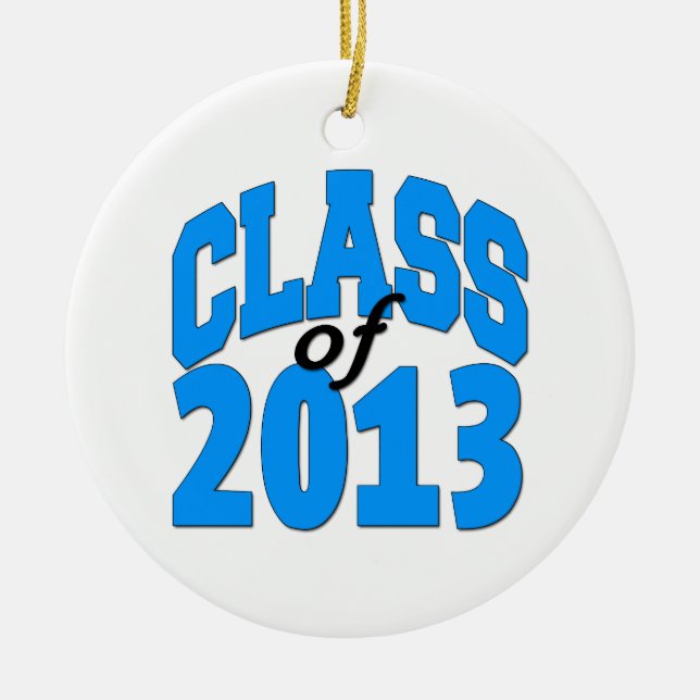 Class of 2013 (blue ) ceramic ornament (Front)