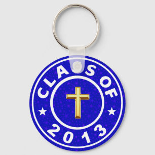 Class Of 2013 Christian Cross Keychain