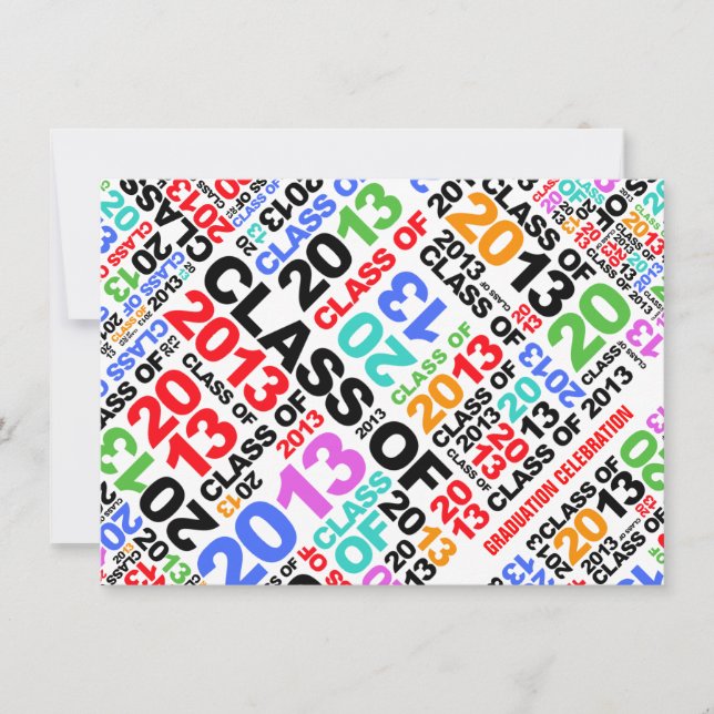 Class of 2013 Colours Graduation Invitation Card (Front)