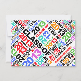 Class of 2013 Colours Graduation Invitation Card