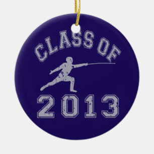 Class Of 2013 Fencing Ceramic Ornament