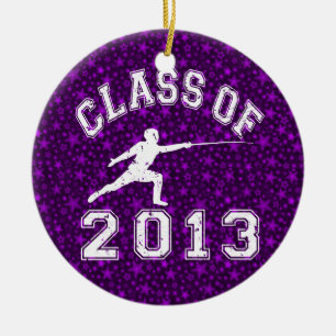 Class Of 2013 Fencing Ceramic Ornament