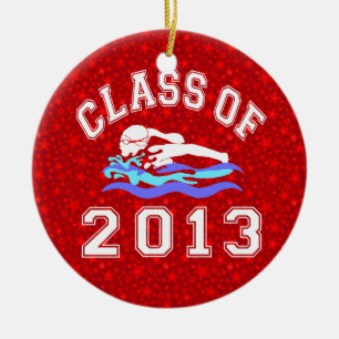 Class Of 2013 Girl Swimming Ceramic Ornament