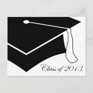 class of 2013 graduation cap invitation postcard