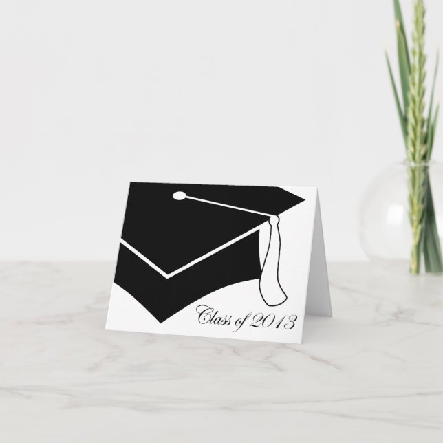 class of 2013 graduation cap thank you card (Front)