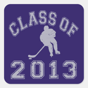 Class Of 2013 Hockey - Grey 2 Square Sticker