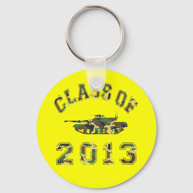 Class Of 2013 Military School - Camo 2 Keychain (Front)