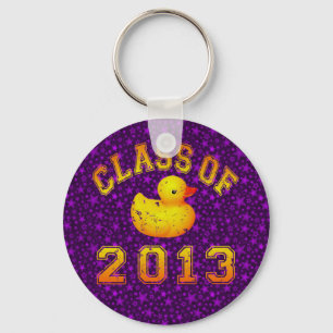 Class Of 2013 Rubber Duckie - Yellow/Orange Keychain