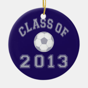 Class Of 2013 Soccer - Grey 2 Ceramic Ornament