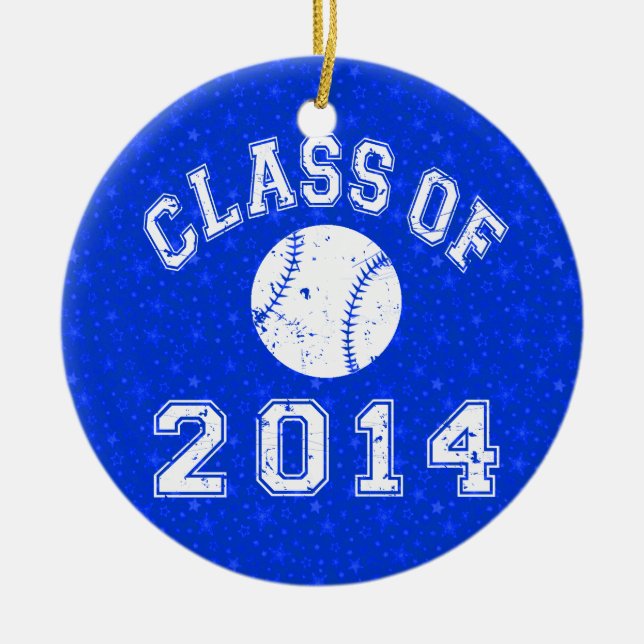 Class Of 2014 Baseball Ceramic Ornament (Front)