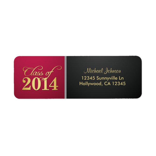 Class of 2014 Burgundy and Black (Front)