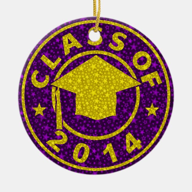 Class Of 2014 Graduation Ceramic Ornament (Front)