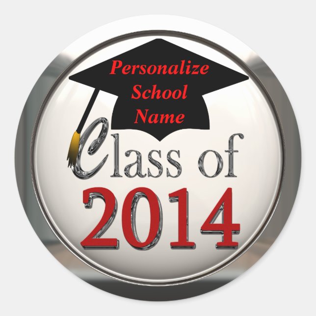 Class Of 2014 Graduation Stickers (Front)