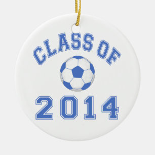 Class Of 2014 Soccer - Blue Ceramic Ornament